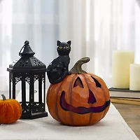 Northlight Led Jack-O-Lantern And Black Cat Lighted Halloween Tabletop Decor