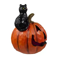 Northlight Led Jack-O-Lantern And Black Cat Lighted Halloween Tabletop Decor