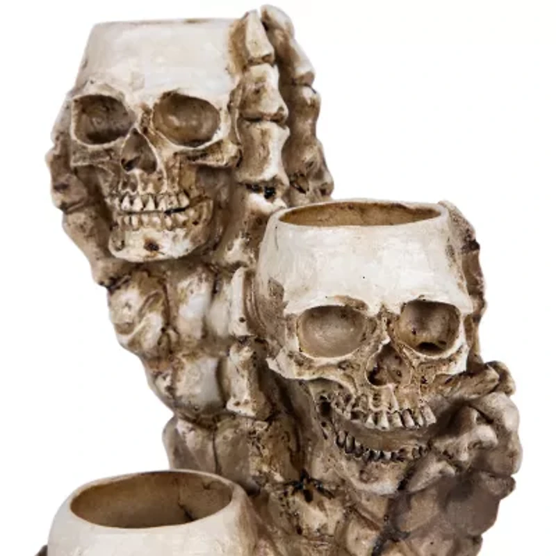 Northlight Triple Skulls Tea Light Candle Holder