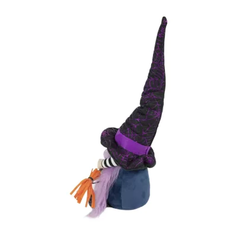 Northlight 14in Black And Purple Witch Halloween Gnome