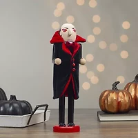 Northlight 14in Black And Red Wooden Vampire Wood Christmas Nutcracker
