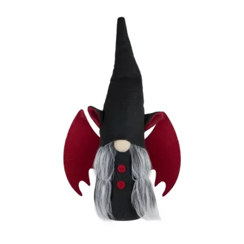Northlight Black/Red Halloween Girl Gnome 17in Halloween Gnome