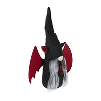 Northlight Black/Red Halloween Girl Gnome 17in Halloween Gnome
