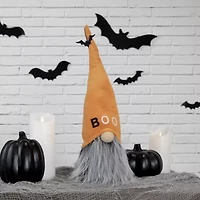 Northlight 19.75in Orange And Gray Boo Standing Halloween Gnome