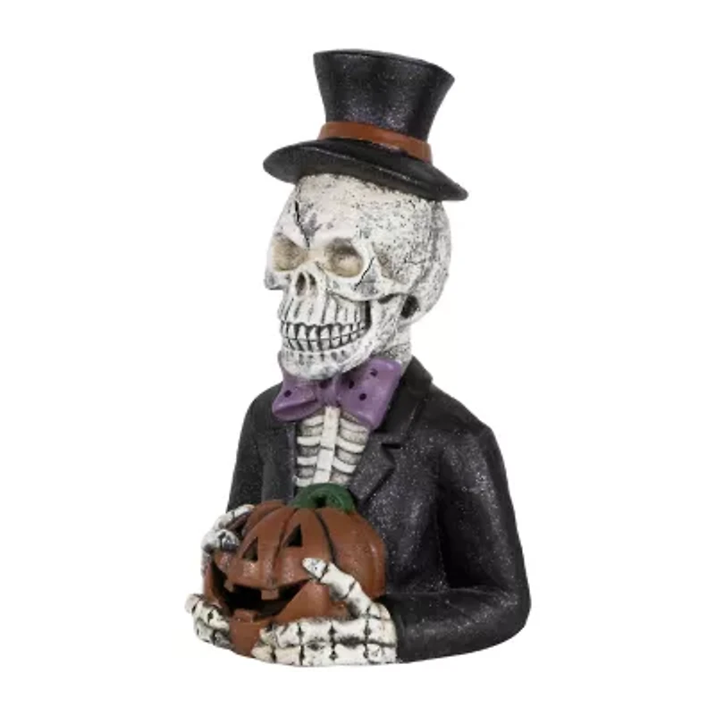 Northlight 23.5in Led Skeleton With Jack-O-Lantern Halloween Tabletop Decor