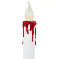 Northlight 9in Led White And Red Candles 2-pc. Lighted Halloween Tabletop Decor