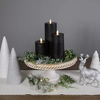 Northlight 8in Black Flickering Led 3-pc. Flameless Candle