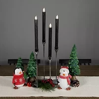 Northlight 9.5in Black Led Flickering 4-pc. Flameless Candle
