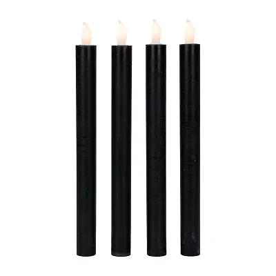Northlight 9.5in Black Led Flickering 4-pc. Flameless Candle