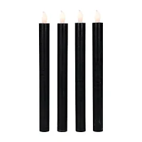 Northlight 9.5in Black Led Flickering 4-pc. Flameless Candle