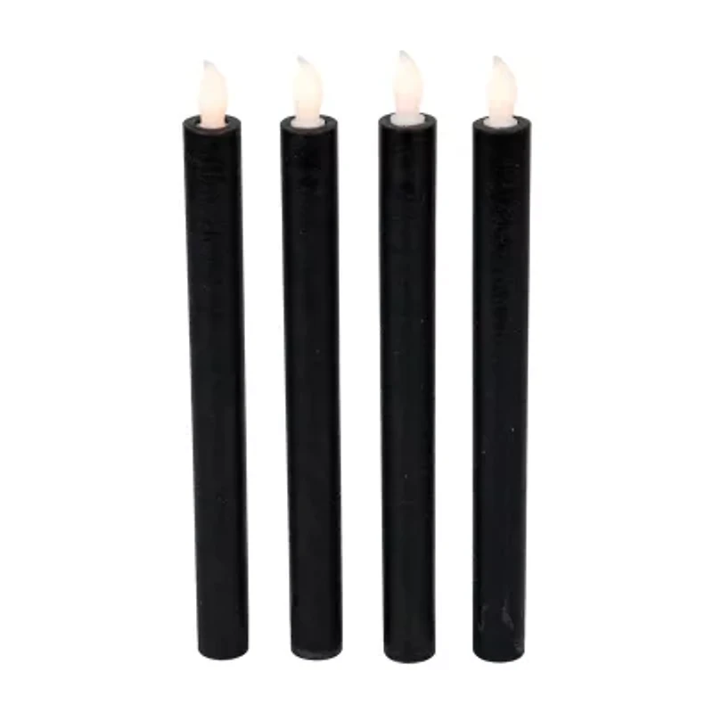 Northlight 9.5in Black Led Flickering 4-pc. Flameless Candle