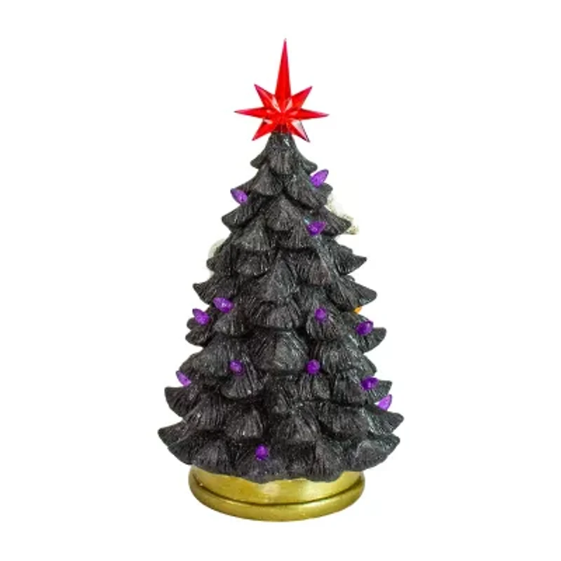 Northlight 12in Black Led Skull And Ghost Artificial Tree