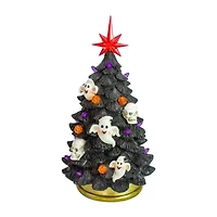 Northlight 12in Black Led Skull And Ghost Artificial Tree