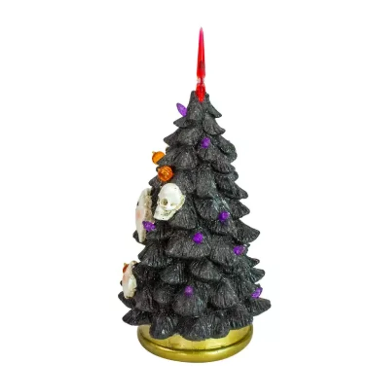 Northlight 12in Black Led Skull And Ghost Artificial Tree