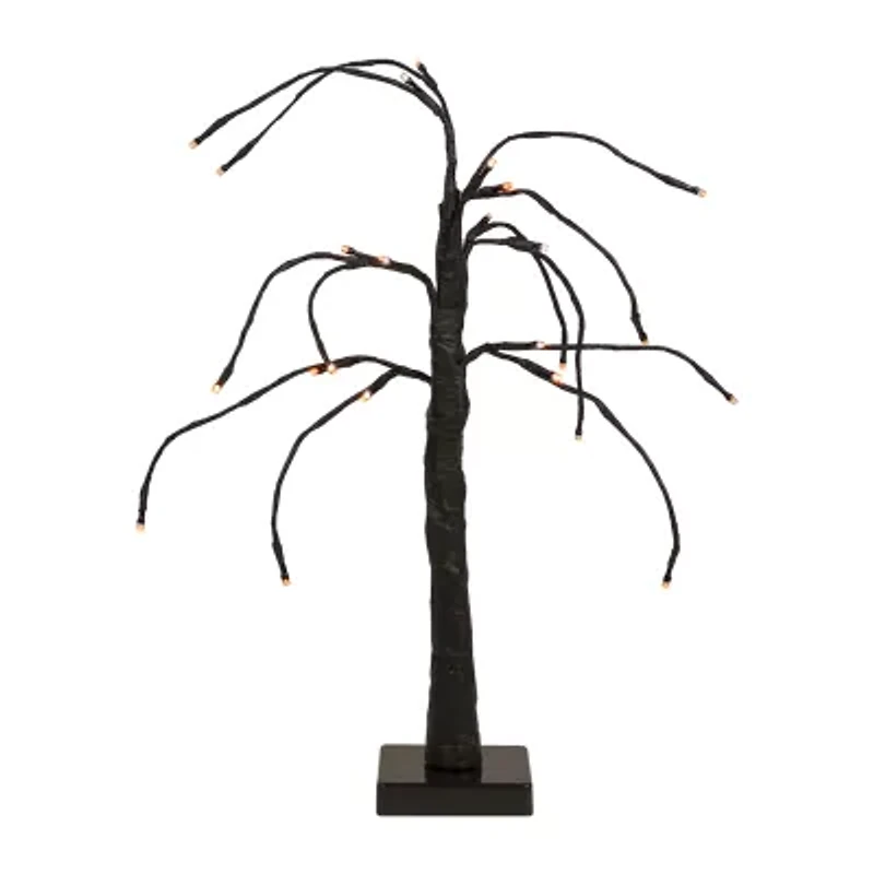 Northlight 24in Led Black Weeping Twig Lighted Indoor Artificial Tree
