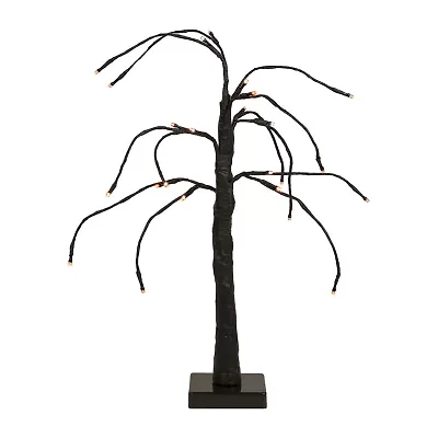 Northlight 24in Led Black Weeping Twig Artificial Tree
