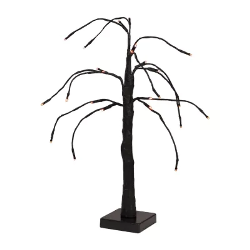 Northlight 24in Led Black Weeping Twig Lighted Indoor Artificial Tree