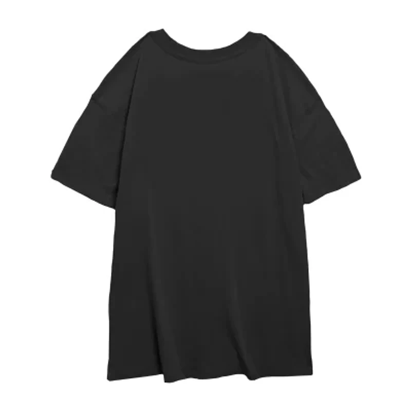 Inside Out 2 Feel Your Emotions Oversized Tee Womens Juniors Crew Neck Short Sleeve Graphic T-Shirt