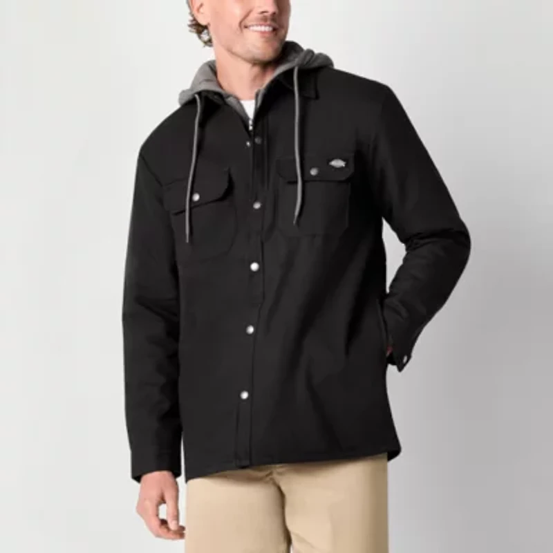 Dickies Duck Mens Hooded Water Resistant Lightweight Shirt Jacket