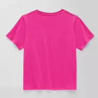 Little & Big Kid Girls Crew Neck Short Sleeve Regular Fit Barbie Graphic T-Shirt