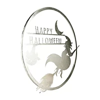 Northlight 17in Silver Flying Witch Wall Sign