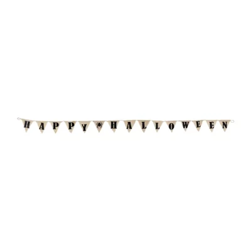 Northlight Led Burlap Happy Halloween Banner Wall Sign