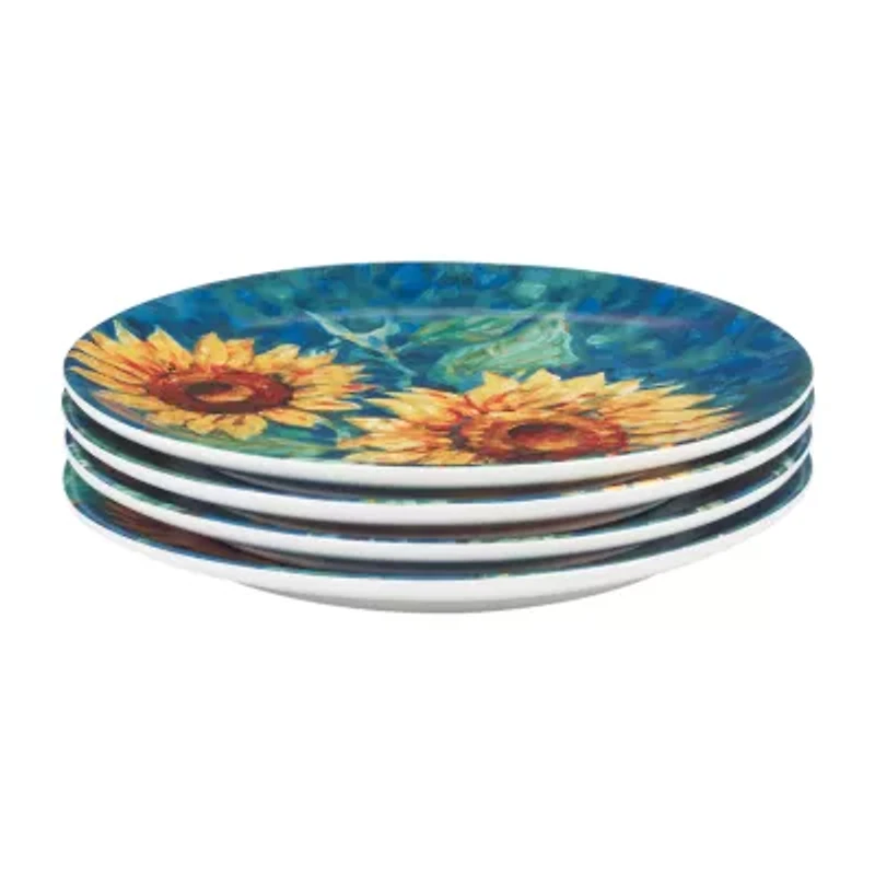 Certified International Golden Sunflowers 4-pc. Earthenware Dinner Plate