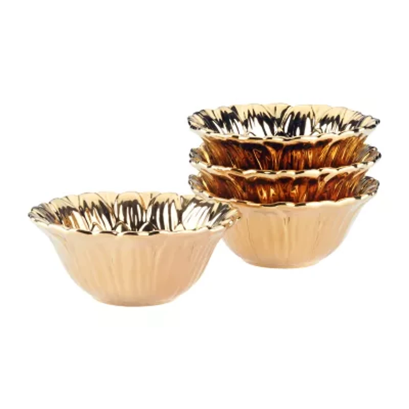 Certified International Gold Coast 4-pc. Earthenware Ice Cream Bowl