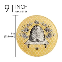 Certified International French Bees 4-pc. Earthenware Salad Plate