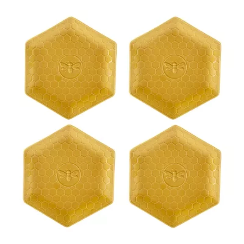 Certified International French Bees 4-pc. Earthenware Dinner Plate