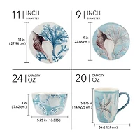 Certified International Beyond The Shore 16-pc. Earthenware Dinnerware Set