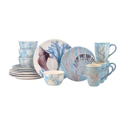 Certified International Beyond The Shore 16-pc. Earthenware Dinnerware Set