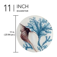 Certified International Beyond The Shore 4-pc. Earthenware Dinner Plate