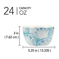 Certified International Beyond The Shore 4-pc. Earthenware Ice Cream Bowl