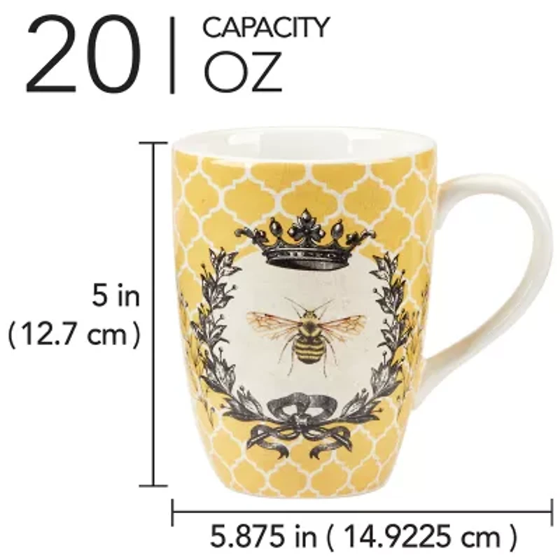 Certified International French Bees 4-pc. Coffee Mug