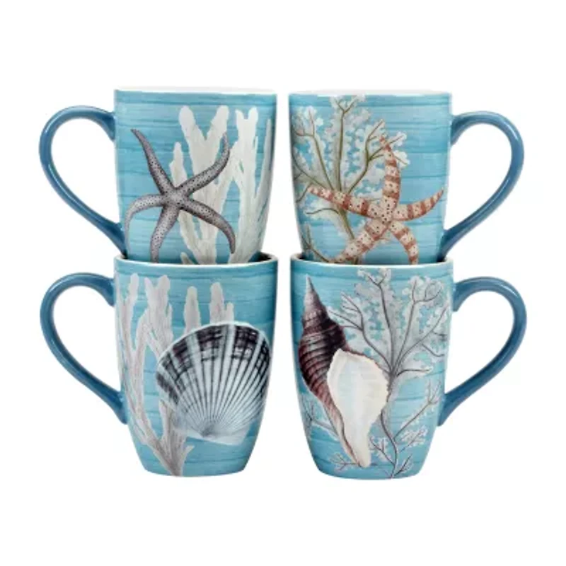 Certified International Beyond The Shore 4-pc. Coffee Mug