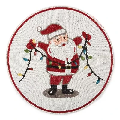 Homewear Whimsy Santa Beaded Placemats