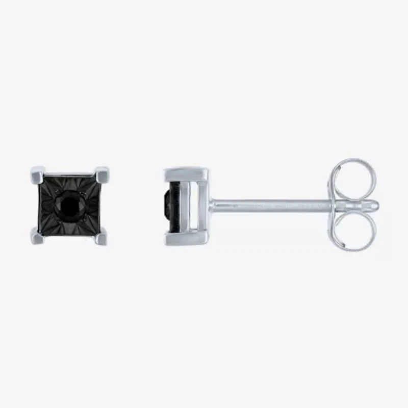 1/10 CT. T.W. Natural White Diamond Sterling Silver 5.2mm Round Stud Earrings