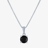 Womens 1/ CT. T.W. Natural Black Diamond Sterling Silver 18 Inch Pendant Necklace