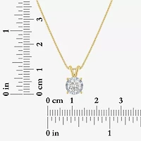 Si2-I1/G-H Womens 1/2 CT. T.W. Lab Grown White Diamond 14K Gold Over Silver 18 Inch Pendant Necklace