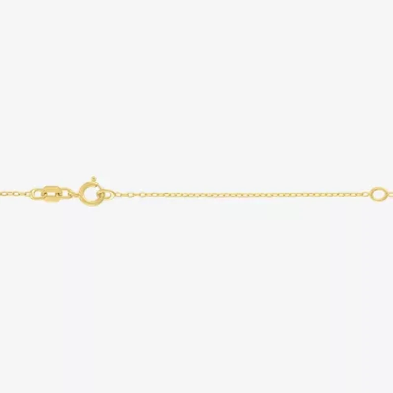G-H Womens Diamond Accent Lab Grown White Diamond Accent 14K Gold Over Silver 16 Inch Pendant Necklace