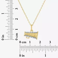 G-H Womens Diamond Accent Lab Grown White Diamond Accent 14K Gold Over Silver 16 Inch Pendant Necklace