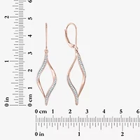 1/10 CT. T.W. Natural White Diamond Twisted Earrings Sterling Silver or 14K Gold Over