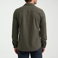 Lee Brushed Knit Mens Long Sleeve Regular Fit Button-Down Shirt