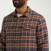 Lee Mens Regular Fit Long Sleeve Plaid Button-Down OverShirt
