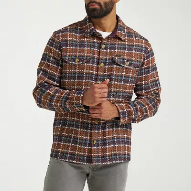 Lee Mens Regular Fit Long Sleeve Plaid Button-Down OverShirt