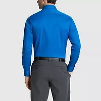 Van Heusen Everyday Defense Stain Shield Fitted Mens Modern Fit Stretch Fabric Wrinkle Free Long Sleeve Dress Shirt