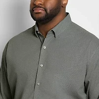 Van Heusen Cronbie Mens Long Sleeve Slim Fit Wrinkle Free Big and Tall Button-Down Shirt