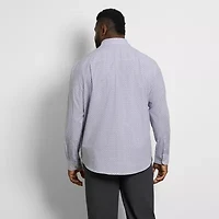 Van Heusen Originals Mens Long Sleeve Slim Fit Stretch Fabric Wrinkle Free Big and Tall Button-Down Shirt