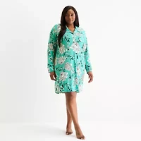 Liz Claiborne Womens Long Sleeve Plus Nightshirt